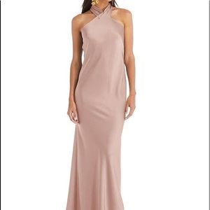 Toasted sugar drape twisted halter dress size large